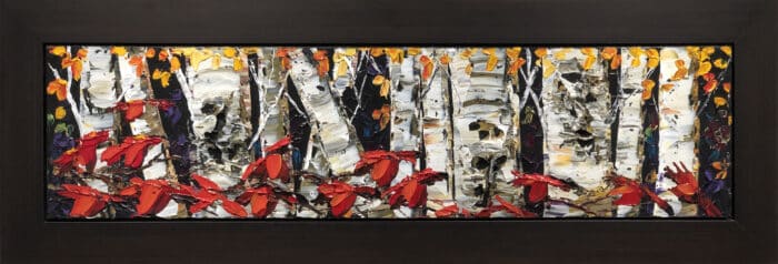 Maya Eventov Night Birch 12x48 Framed