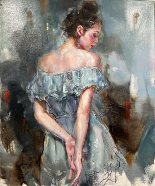 Anna Razumovskaya Blanket of Blue 30x24 Original D1