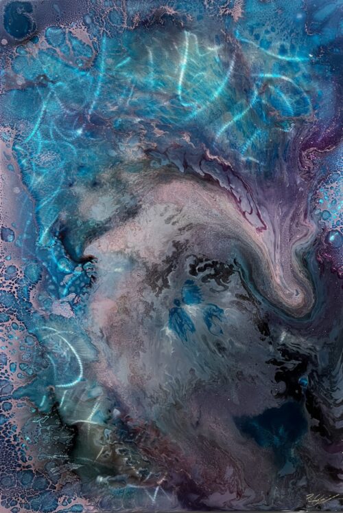 Milky Mist – original original artwork on metal (not a print) by Jeff Vermeeren, 36″ × 24″