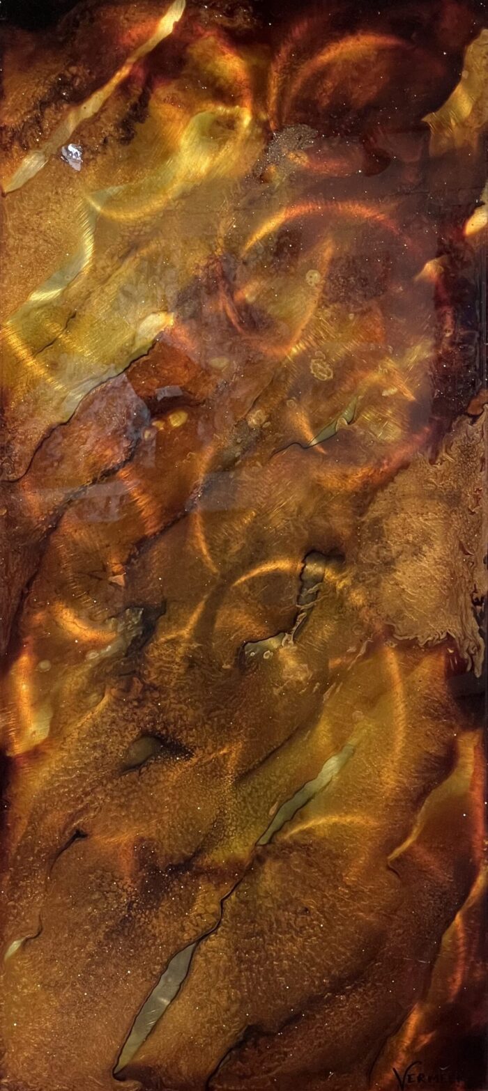 Leo – original original artwork on metal (not a print) by Jeff Vermeeren, 36″ × 16″