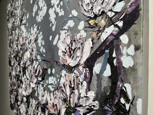 Maya Eventov Magnolia in Bloom Floral 30×36 Detail 2