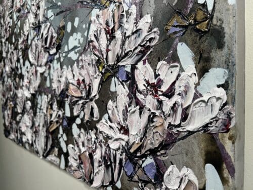 Maya Eventov Magnolia in Bloom Floral 30×36 Detail 3