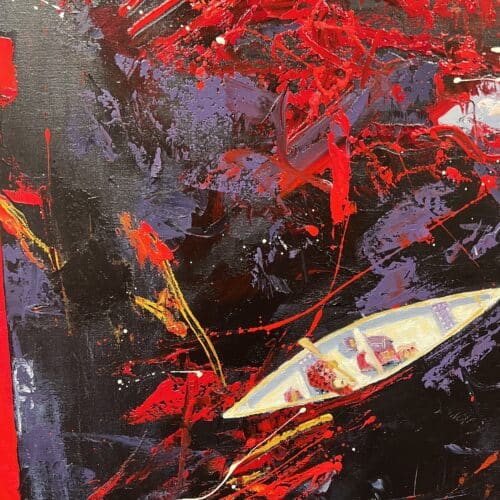 Brian Lorimer 44N77W White Canoe 40×40 Detail3