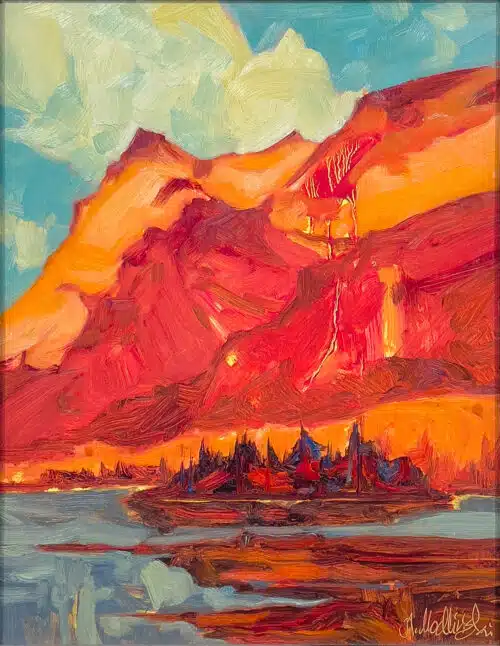 Dominik Modlinski Across Pike Bay Atlin BC 14x11