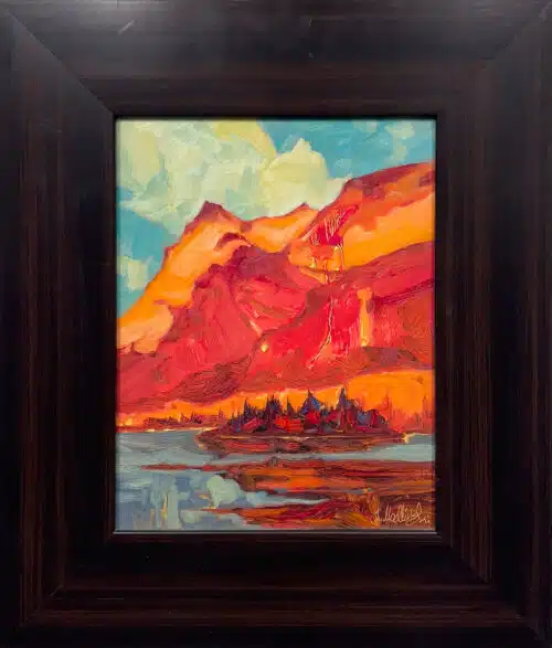 Dominik Modlinski Across Pike Bay Atlin BC 14x11 Framed