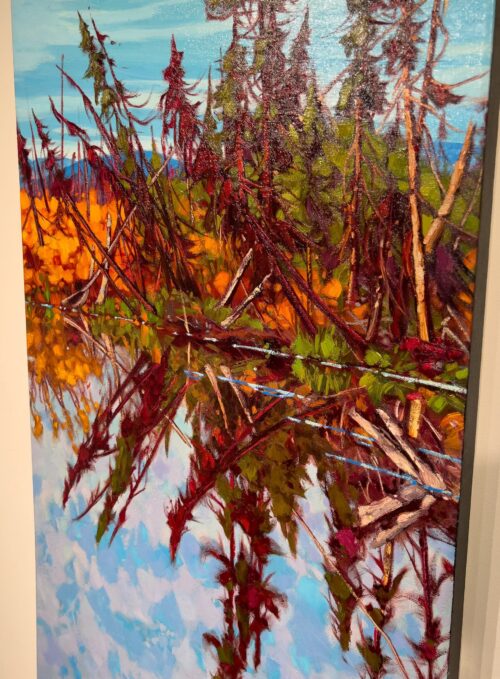 Calm Waters – original oil on canvas by Dominik Modlinski, 48″ × 24″