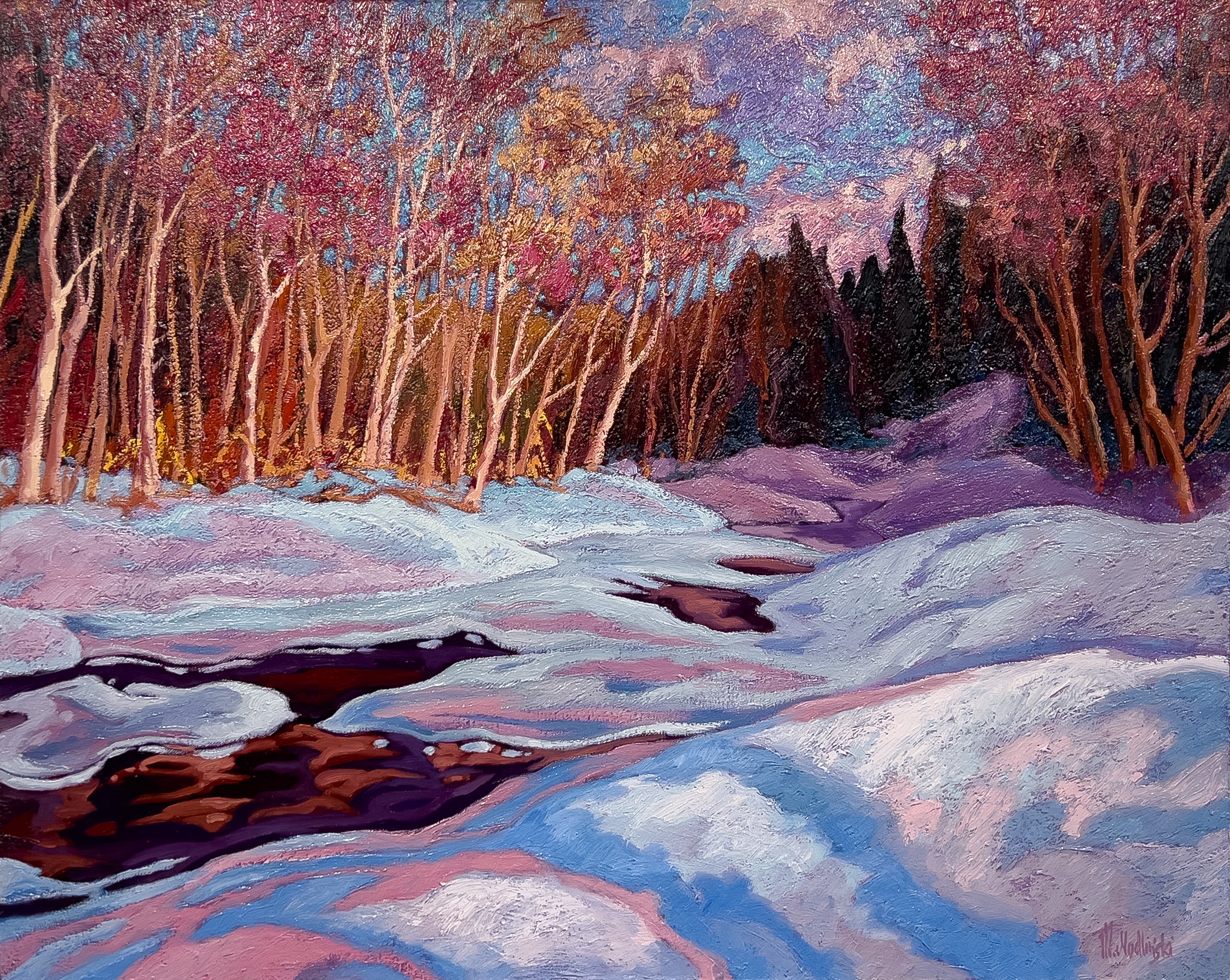 Dominik Modlinski Chippewa River Dawn 24x30 - Creations Art Gallery