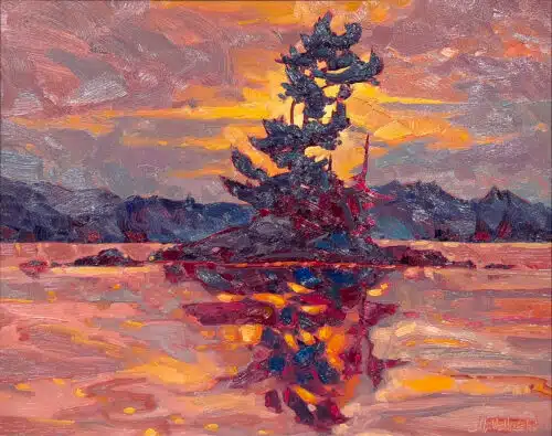 Dominik Modlinski Evening Paddle 16x20