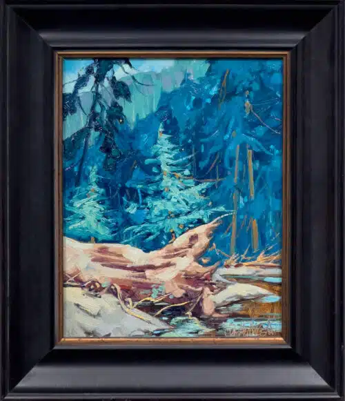 Dominik Modlinski Logjam on Carmanah Park 11x14 Framed