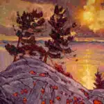 Dominik Modlinski Sunset Georgian Bay 16x20