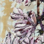 Maya Eventov Floral Spectrum Magnolia 1 48x12 acrylic on canvas, palette-knife impasto