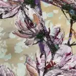 Floral Magnolia Spectrum 2 – original acrylic on canvas by Maya Eventov, 48″ × 12″