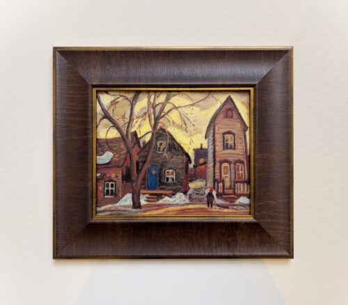 Street in Hull Quebec Icon Series – original icon series by AY Jackson, 8″ × 10″