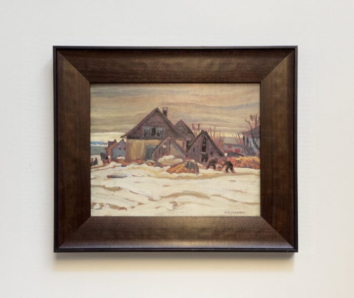 Winter Village St Lawrence Icon Series – original icon series by AY Jackson, 8″ × 10″