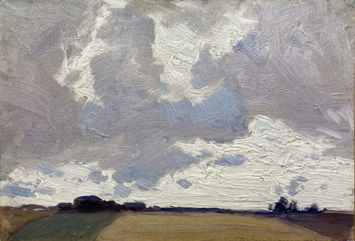 Cloudy Sky Icon Series – original icon series by JEH MacDonald, 6″ × 9″