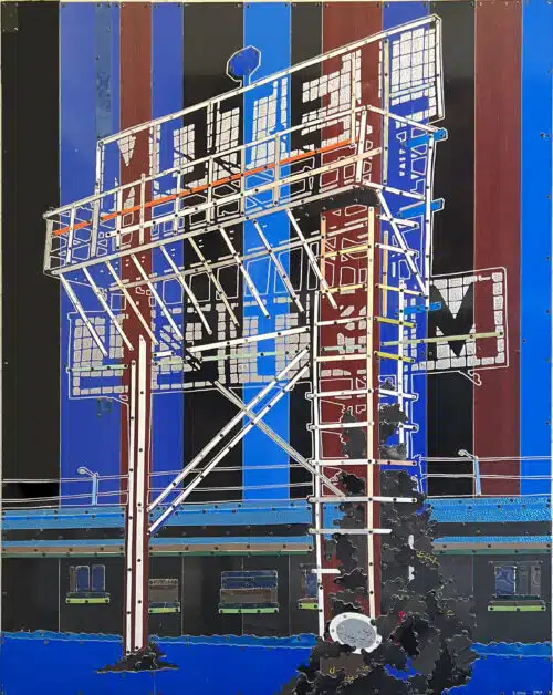 Dave Hind Blue Motel 48x37