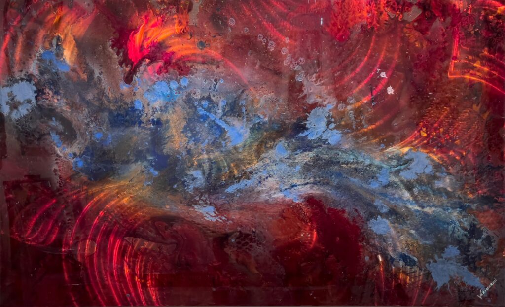 Brave Obsession – original original artwork on metal (not a print) by Jeff Vermeeren, 44″ × 72″
