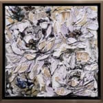 Maya Eventov Floral Abstract White I 16x16