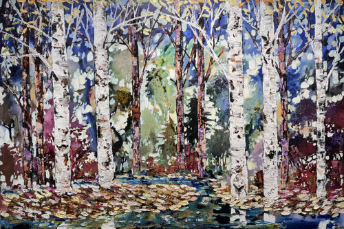 Maya Eventov Lost In The Woods Birch Spectrum Forest 40×60 B