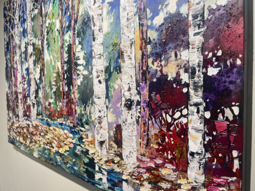 Maya Eventov Lost In The Woods Birch Spectrum Forest 40×60 B Detail View 2