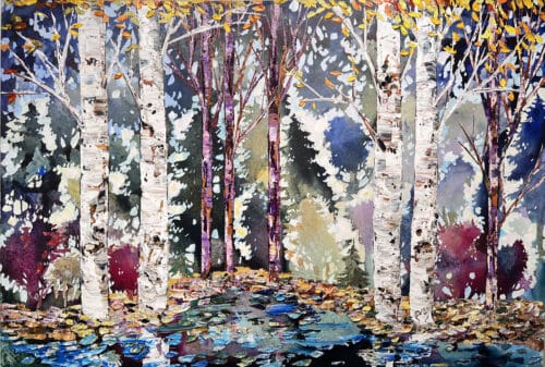 Maya Eventov Lost In The Woods Birch Spectrum Forest B 40×60