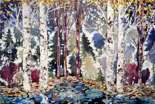 Maya Eventov Lost In The Woods Birch Spectrum Forest B 40×60