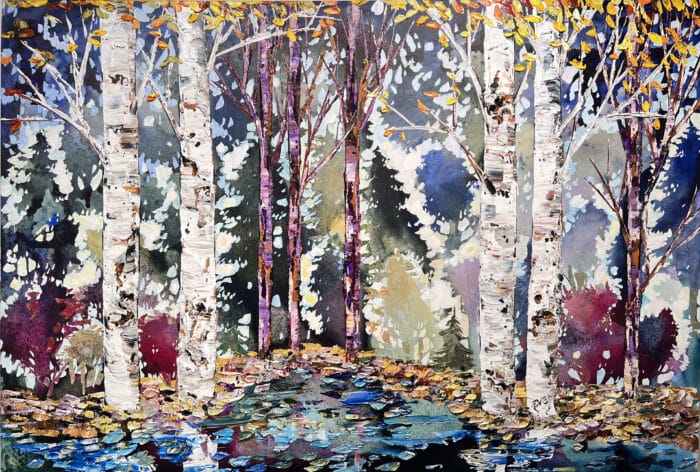 Maya Eventov Lost In The Woods Birch Spectrum Forest B 40×60