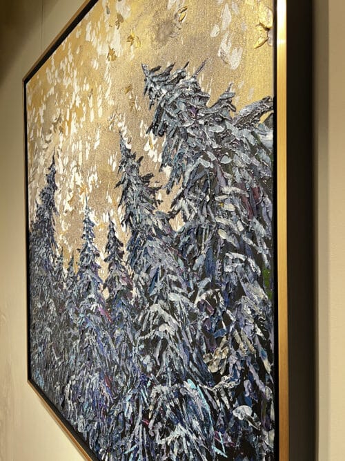 Maya Eventov Spectrum Looking Up Spruce 48×48 Framed Detail 2