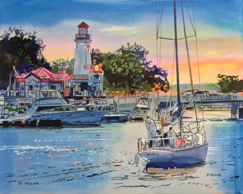 Rick Taylor Furling The Sails 24x30