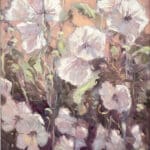 Ann Willsie Hollyhocks I 40x18