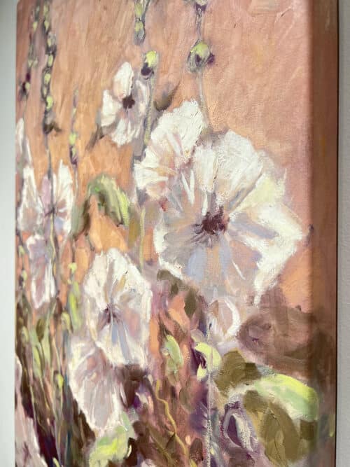 Ann Willsie Hollyhocks I 40x18 Detail 3