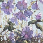 Ann Willsie Hollyhocks II 40x18