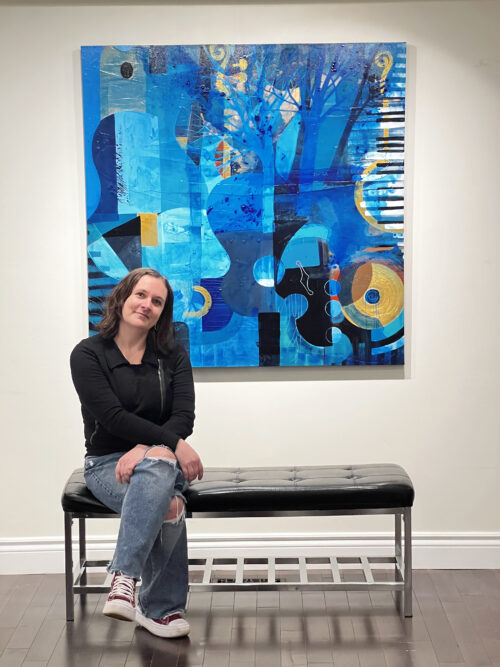 Audrey Bazinet All Blues 48x48 In Gallery Photo