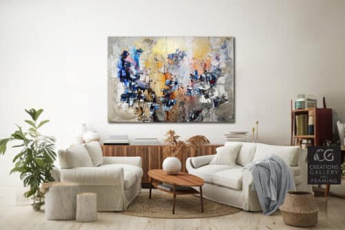 Maya Eventov Abstract Chromatic Currents 48x72 Room View 6475