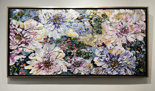 Maya Eventov Abstract Floral - Petal Chorus 30x60 Framed