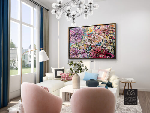 Maya Eventov Abstract Floral - Petal Chorus 36x48 Framed