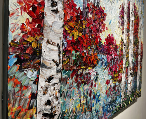 Maya Eventov Birch Forest 40x48 Detail 1