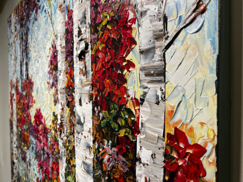 Maya Eventov Birch Forest 40x48 Detail 2