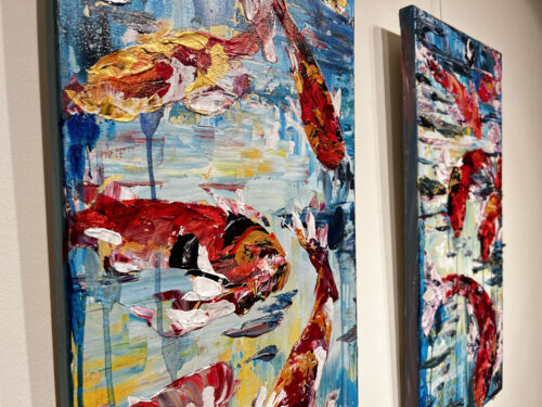 Maya Eventov Koi Pair 24x12 Detail 1