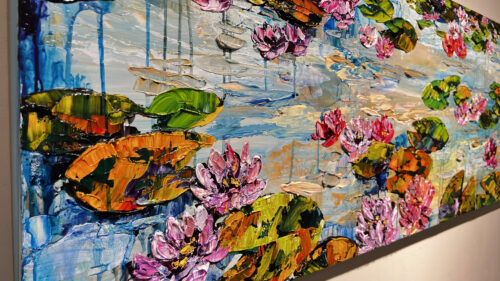 Maya Eventov Lilly Pond 20×60 Detail View 2