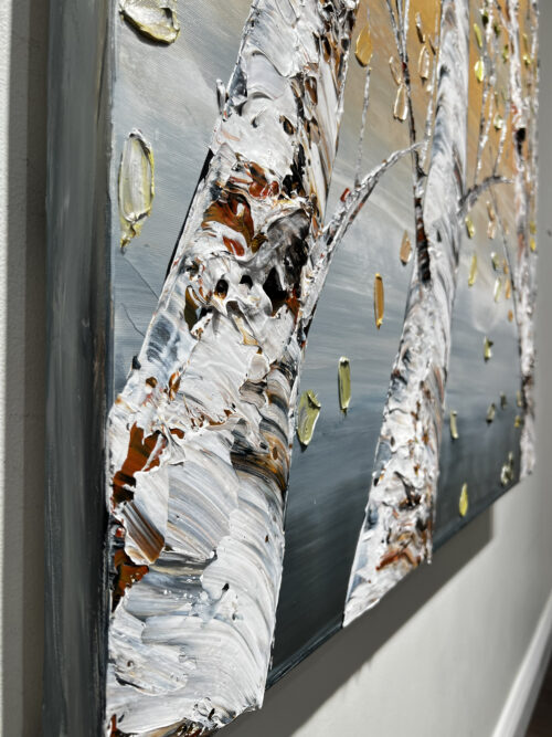 Maya Eventov Looking Up Grey Birch 3 48x36 Detail View 3