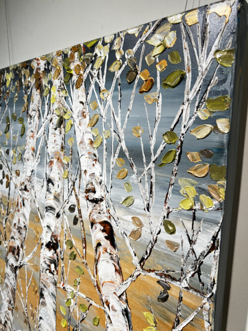 Maya Eventov Looking Up Grey Birch 3 48x36 Detail View 4
