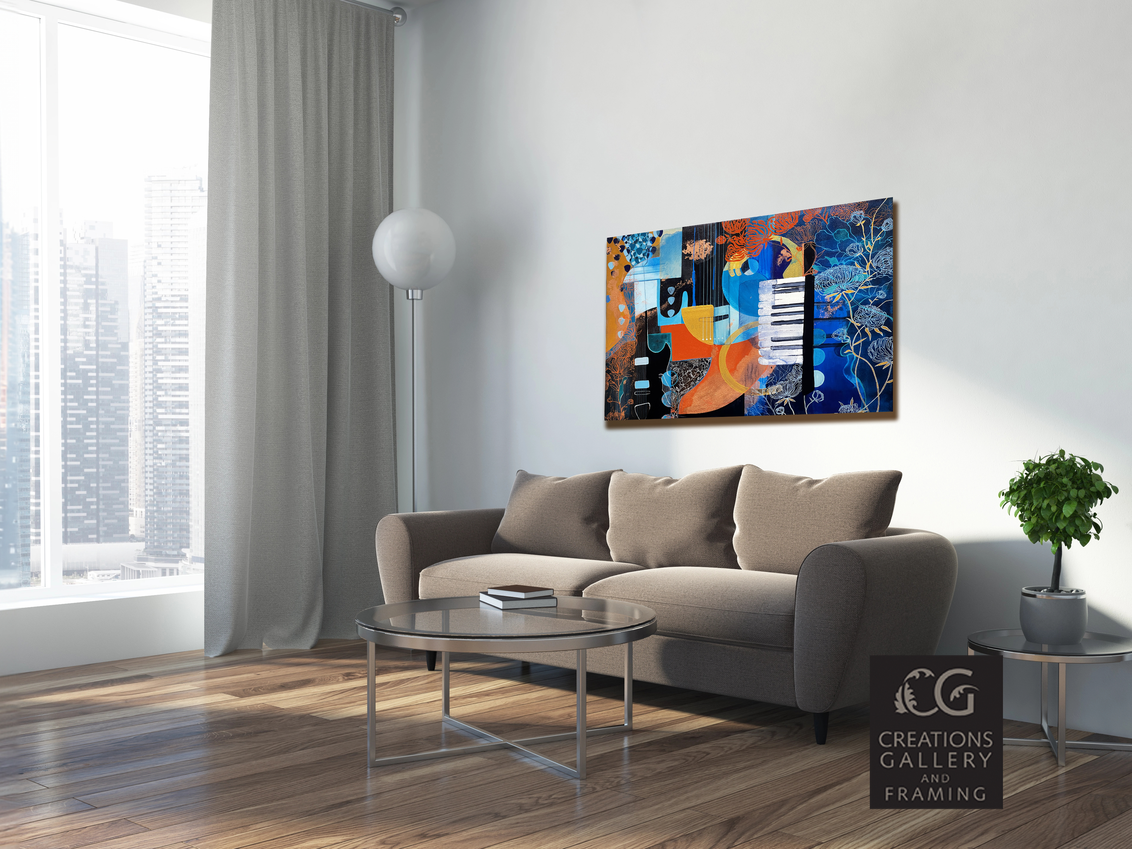 Audrey Bazinet Lost Between the Notes 30x40 Room View 5396