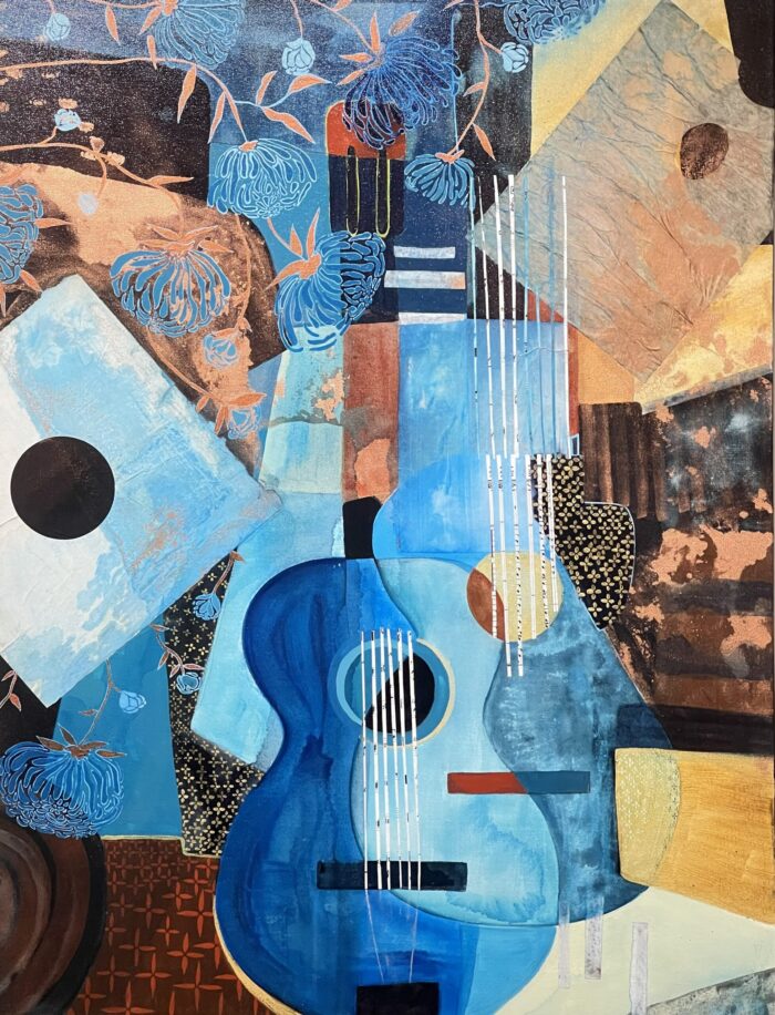 Harmonium – original acrylic on canvas by Audrey Bazinet, 40″ × 30″