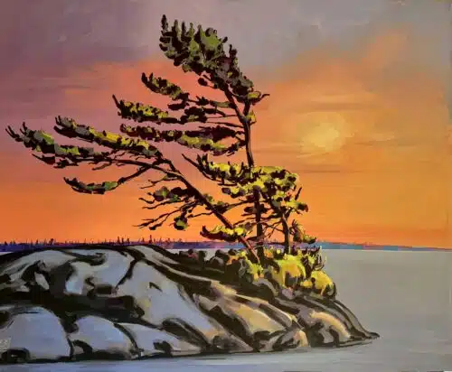 Silence of the Wind – original acrylic on canvas by Jerzy Werbel, 48″ × 60″