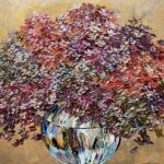 Maya Eventov Hydrangea Opulence in Gold 36x48