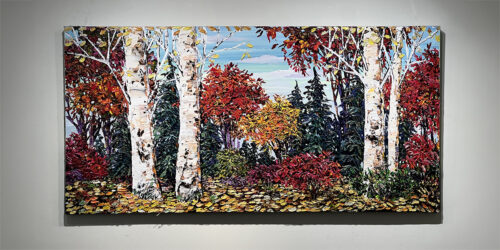 Maya Eventov Birch Forest 30x60 Gallery Wall View