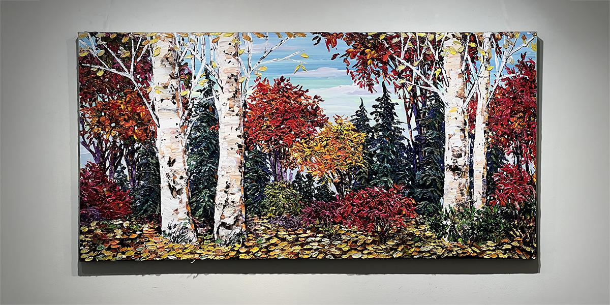 Maya Eventov Birch Forest 30x60 Gallery Wall View