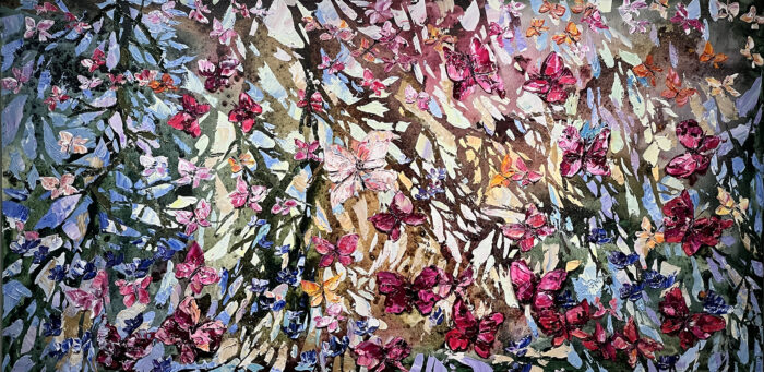 Maya Eventov Butterflies in Vivid Flight 30x60