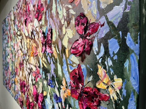 Maya Eventov Butterflies in Vivid Flight 30x60 Detail View 3